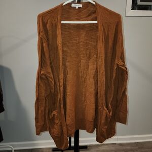 Madewell Cinnamon Open-Front Cardigan